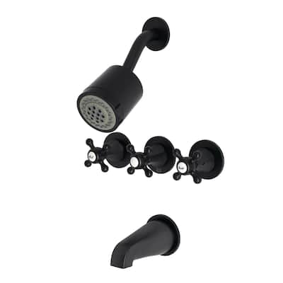 Metropolitan Three-Handle Tub and Shower Faucet