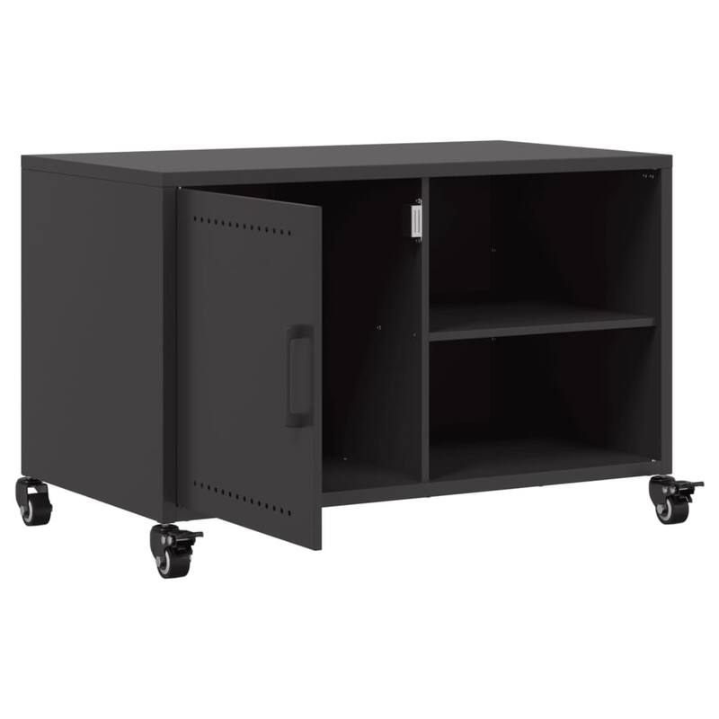 vidaXL TV Stand Entertainment Center Sideboard Media Unit Cold-rolled Steel - 15.4 x 26.8 x 17.1
