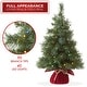 preview thumbnail 4 of 9, 2ft PreLit Artificial Mini Tabletop Christmas Tree with Cloth Base