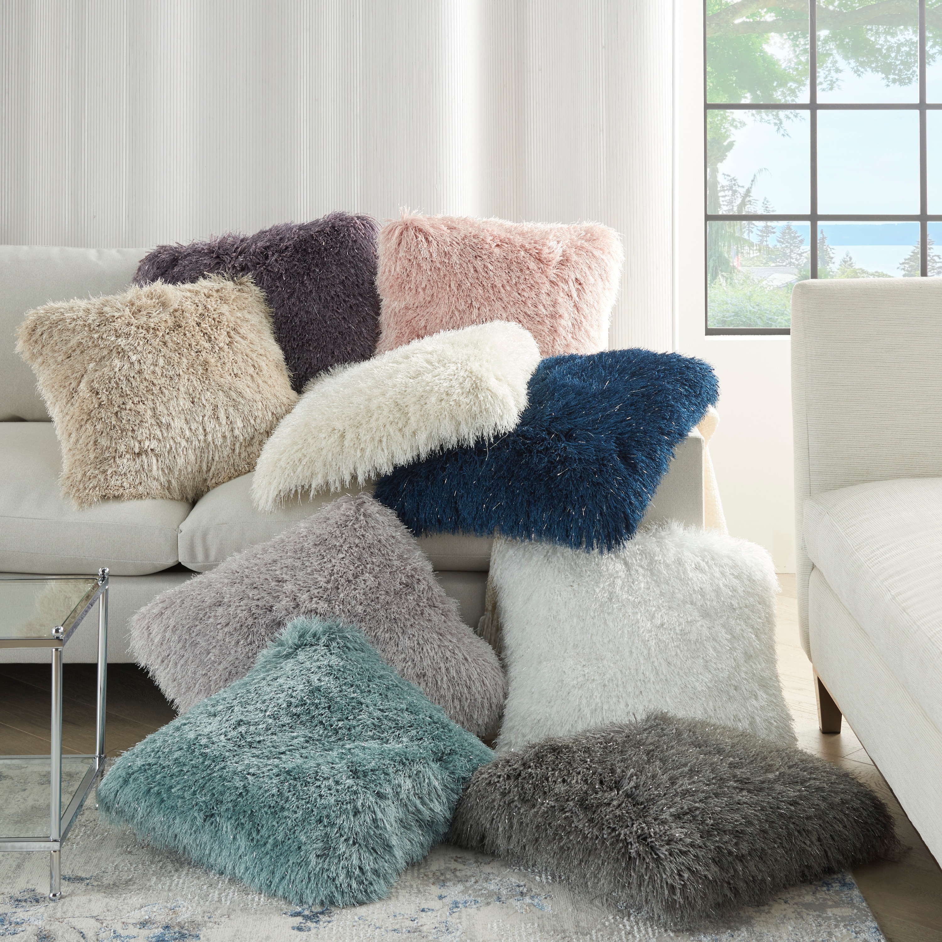Shimmer throw pillows 2025