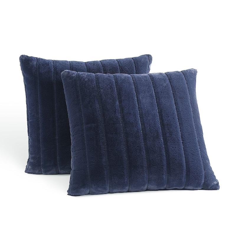 KARL LAGERFELD PARIS Channel Bunny Faux Fur Euro Pillow Pair