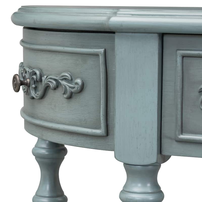Merax Curved Console Table with 4 Drawers and 1 Shelf