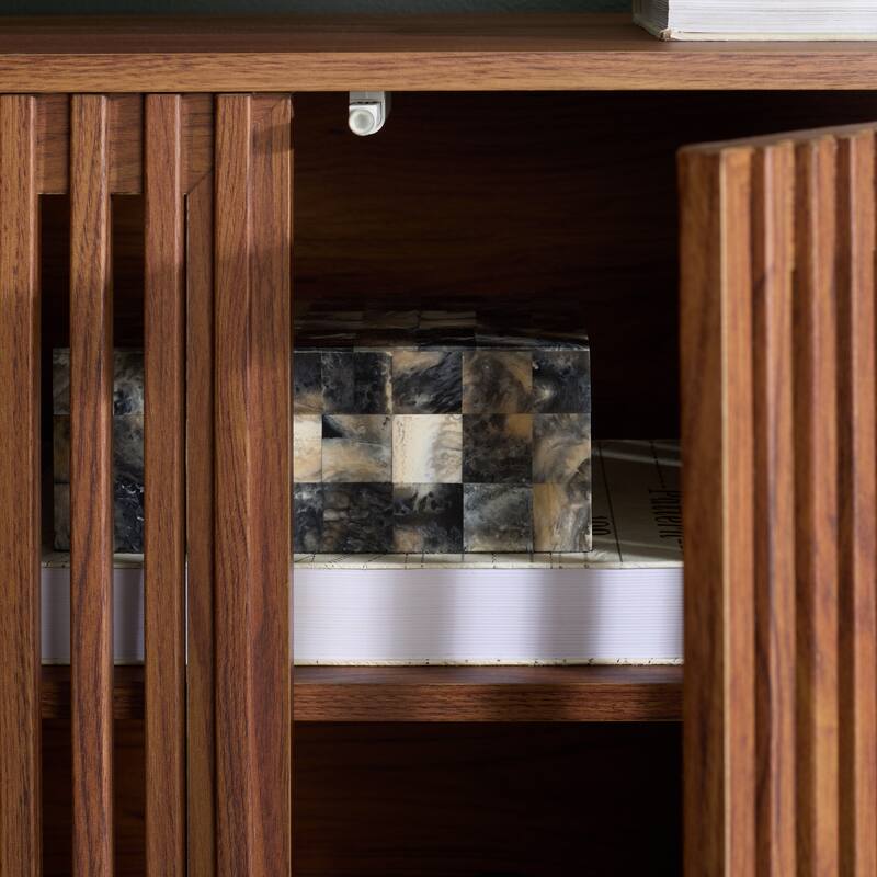 SAFAVIEH Home Adiel 4-Door Sideboard - 67"W x 18"D x 29"H