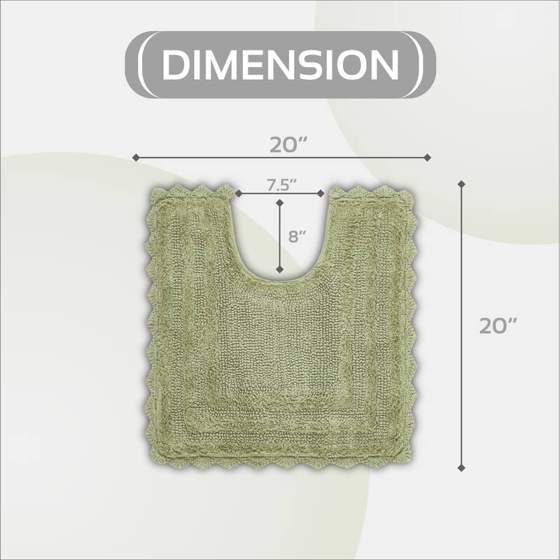 Better Trends Bath Rugs 100% Cotton Soft & Water Absorbent Reversible Tufted Bathroom Rug for Shower, Sink Mats Lilly Crochet