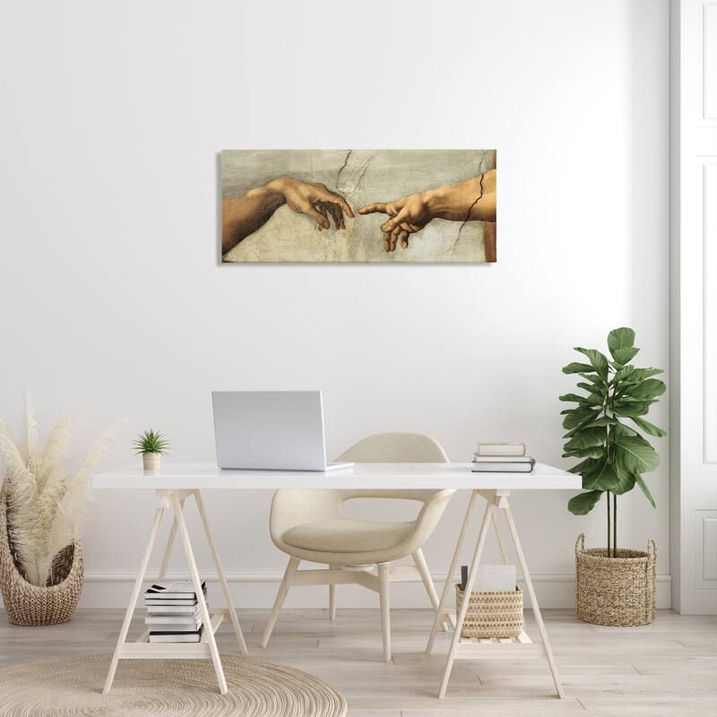 Stupell Hands of The Creation Of Adam Religious Painting Canvas Wall Art