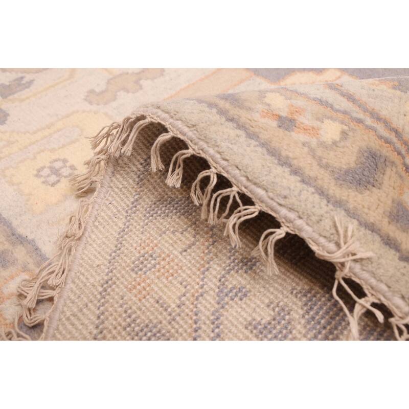 ECARPETGALLERY Hand-knotted Royal Oushak Light Grey Wool Rug - 9'1 x 8'10