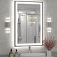 preview thumbnail 20 of 84, Extra Large Black Frame LED Bathroom Vanity Mirror with 3 Years Warranty and UL Certified 36x24