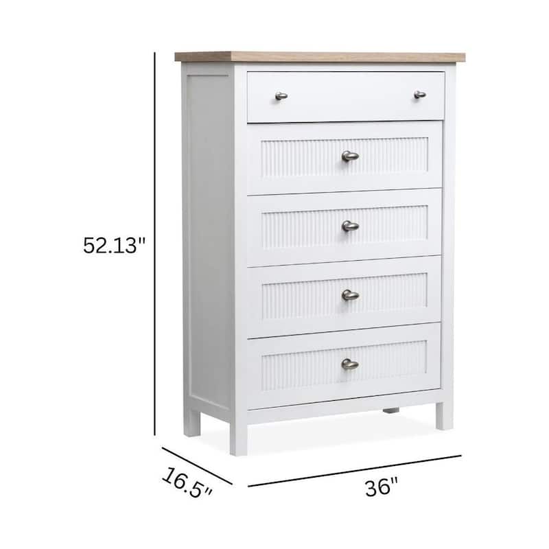 Salt Life Home Windmill Harbour White Whisp and Sand Drawer Chest