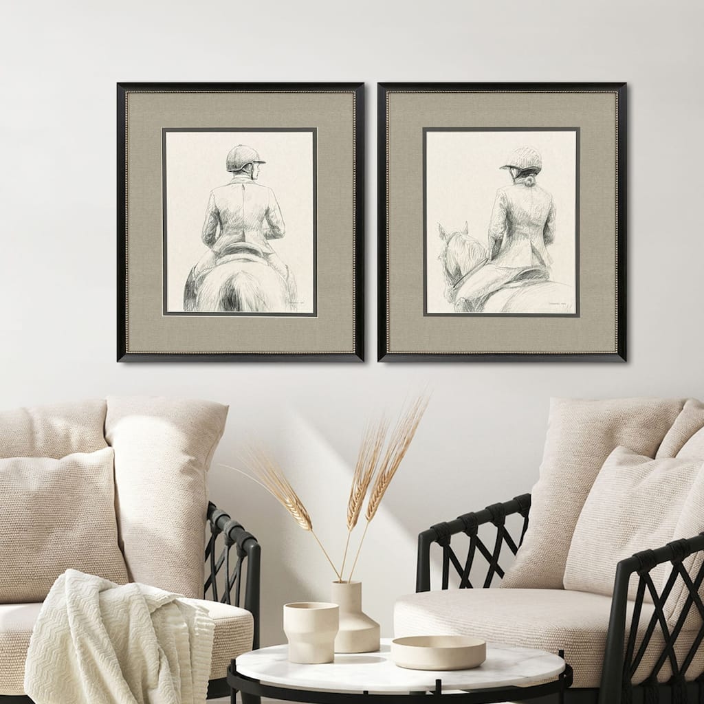 Paragon English Rider Framed Art - Set of 2