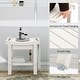 preview thumbnail 53 of 62, Acrylic Waterproof Shower Bench with Storage Shelf, Bathroom Stool & Organizer