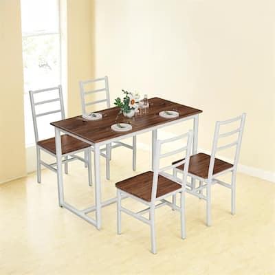 Dining Table Set,5 Pieces Farmhouse Dinette Set with 4 Chairs