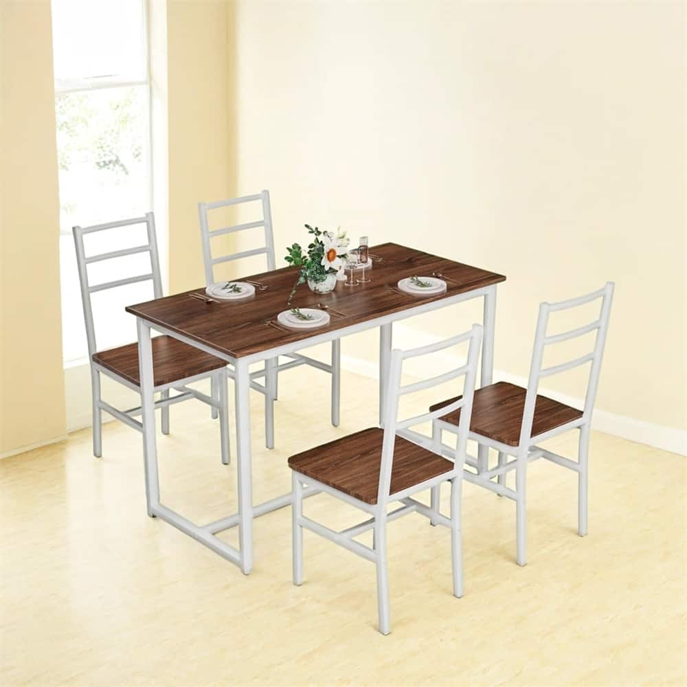 Dining Table Set,5 Pieces Farmhouse Dinette Set with 4 Chairs