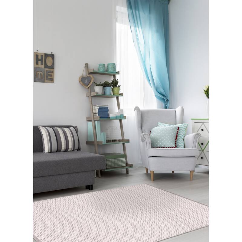 ECARPETGALLERY Flat-Weave Nevada Silver Wool Kilim - 5'3 x 7'6