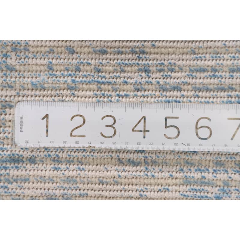 Modern Indian Abstract Runner Rug Handmade Wool Carpet - 2'8"x 6'8"