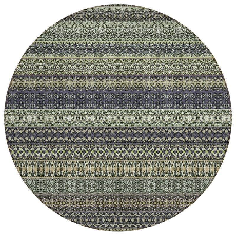 Tax Stripe Weather Resistant Timeless Fusion Outdoor Rug