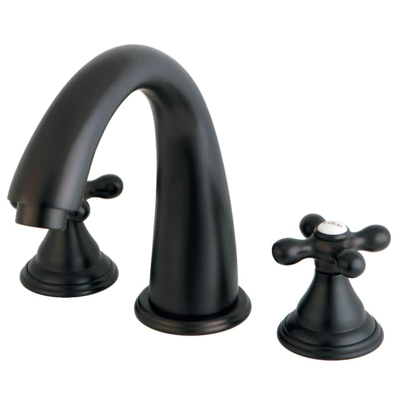 Kingston Brass Vintage Deck Mounted Roman Tub Filler with Cross - Oil Rubbed Bronze