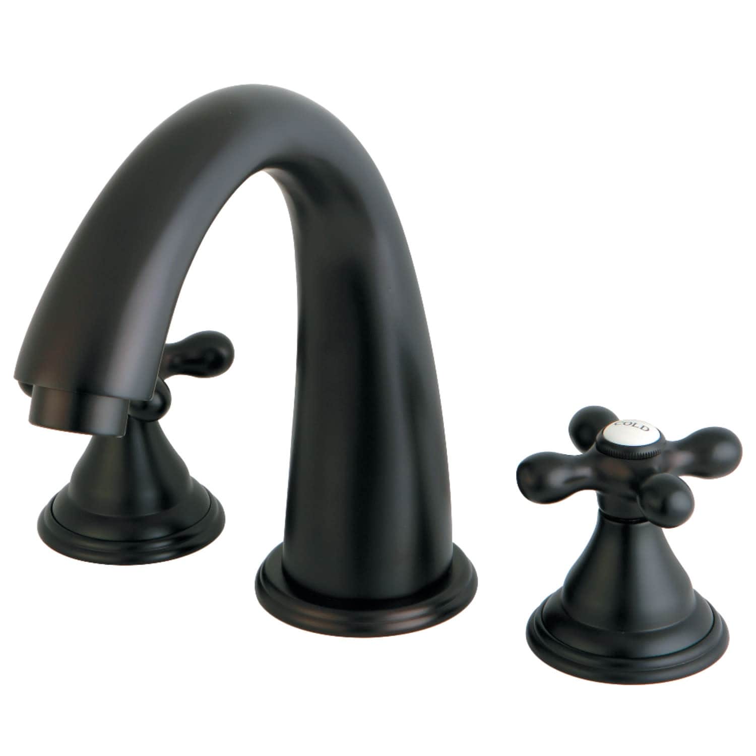 Kingston Brass Vintage Deck Mounted Roman Tub Filler with Cross