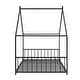 preview thumbnail 5 of 8, 2 Size Metal House Bed with Metal Frame Playhouse Design for Kids