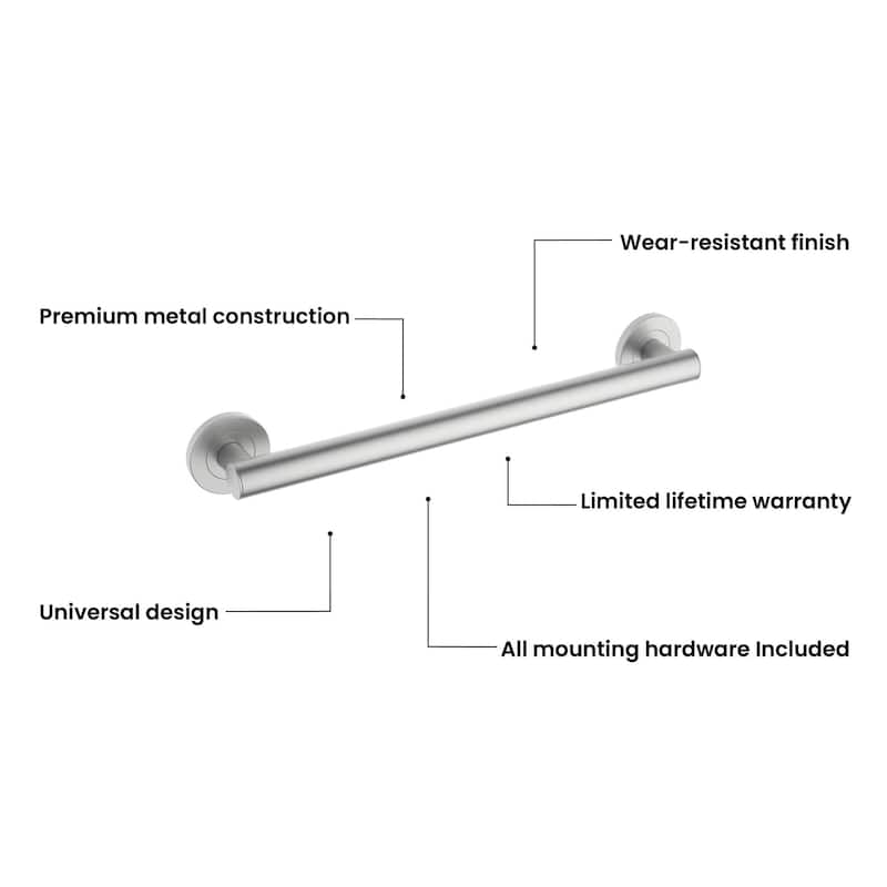18-Inch Stainless Steel Bathroom Safety Grab Bar