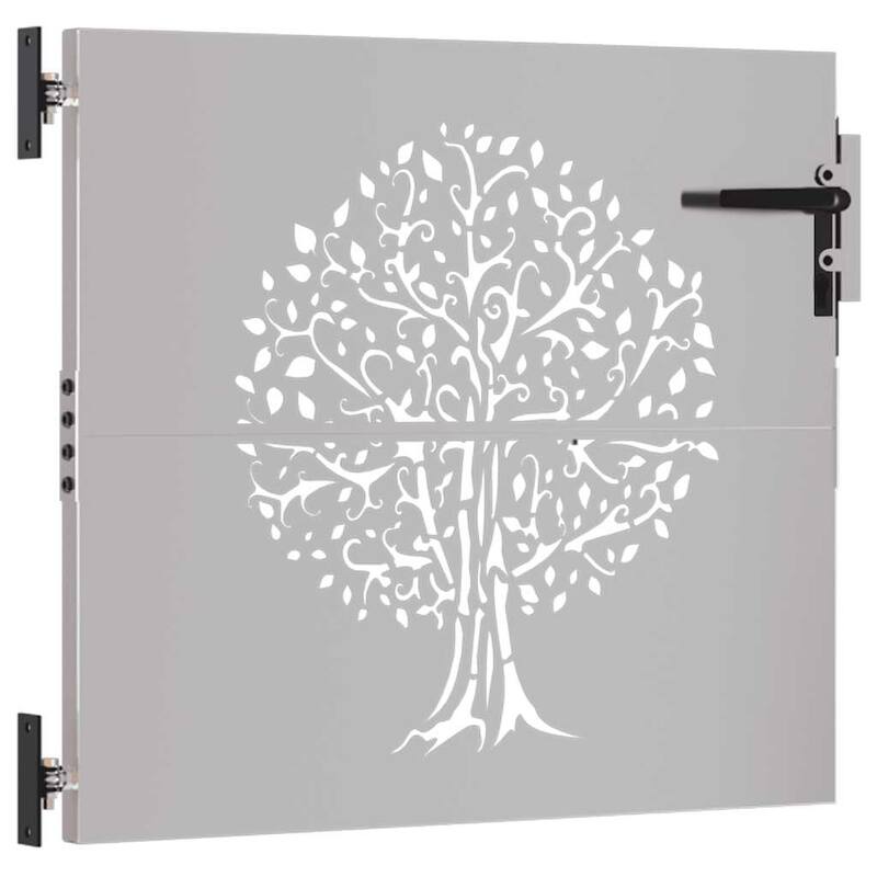 vidaXL Garden Gate Corten Steel Tree Design