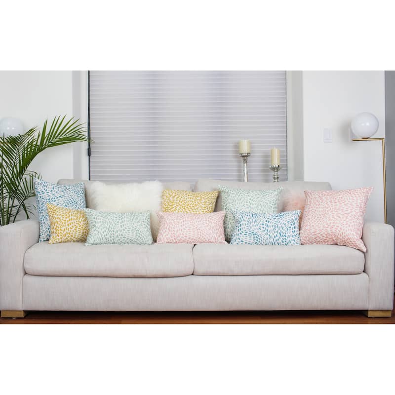 Matisse Dots 12x19 Throw Pillow with Polyfill Insert, Coral Pink