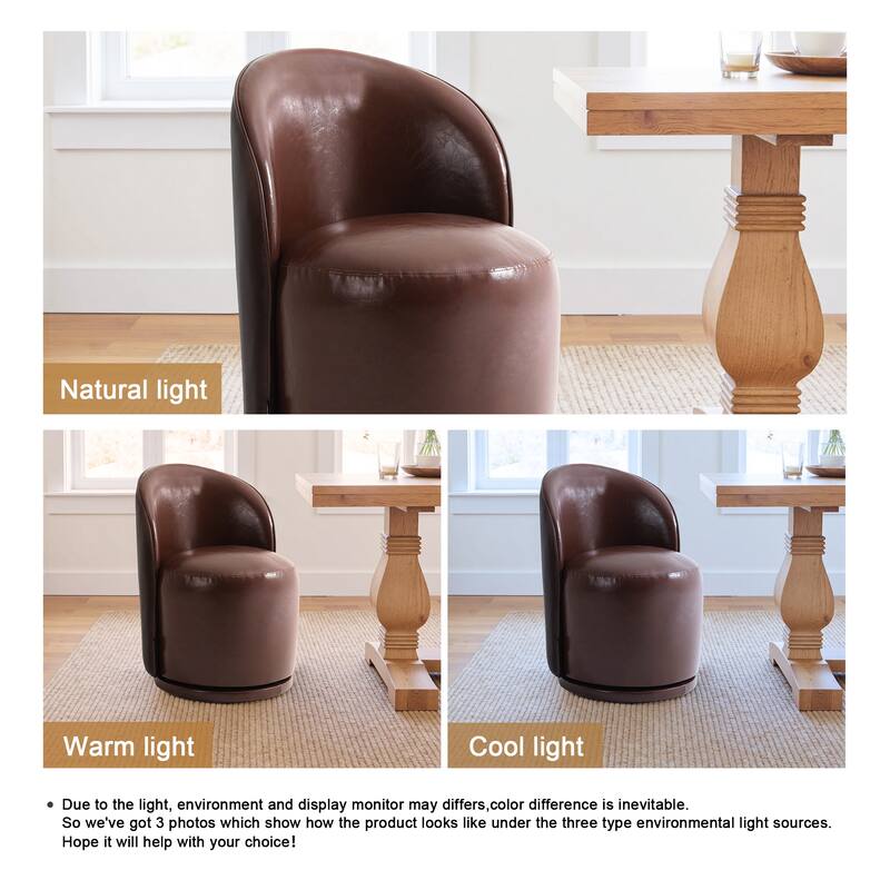 23" W Upholstered Swivel Side Chair for Dining Room, Balcony, Parlour