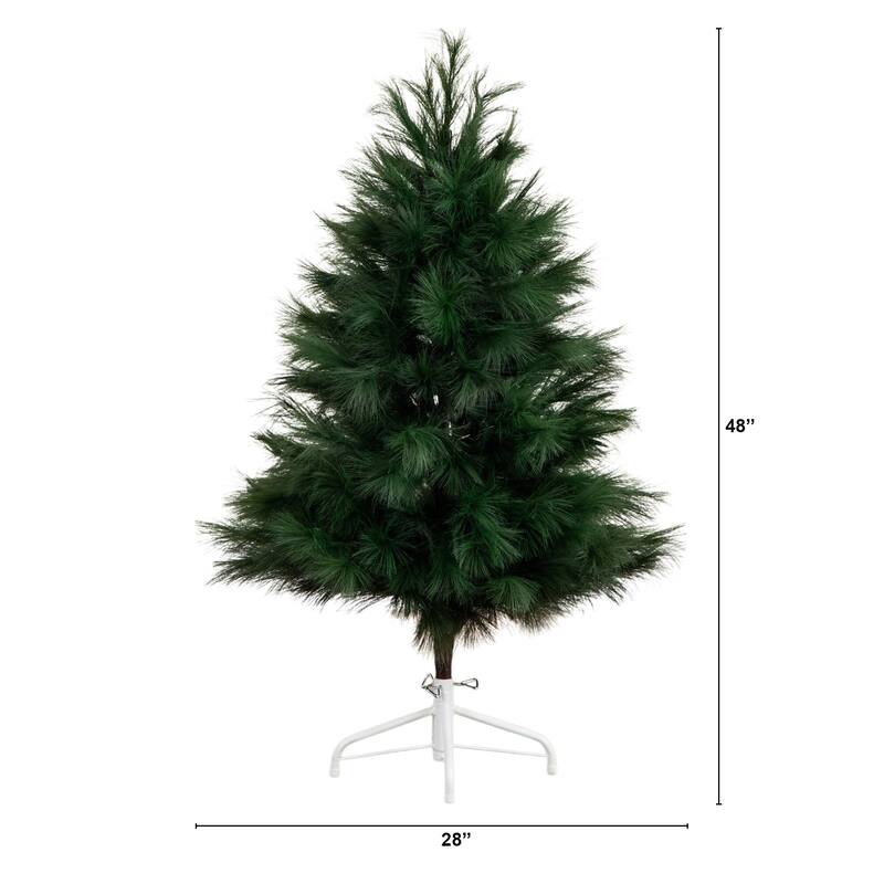 Pampas Grass Artificial Christmas Tree - 4' - Green - Unlit