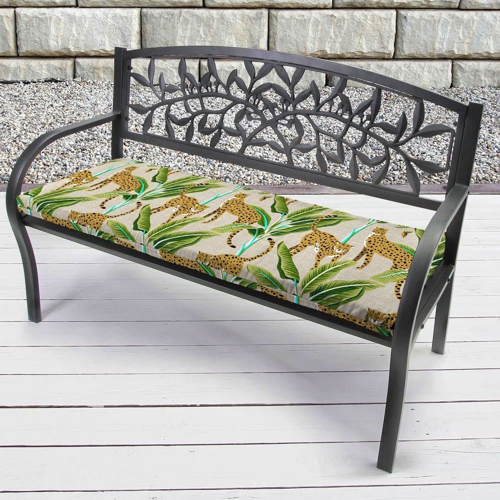 48" x 18" Outdoor Bench Cushion with Ties - 18'' L x 48'' W x 3.5'' H