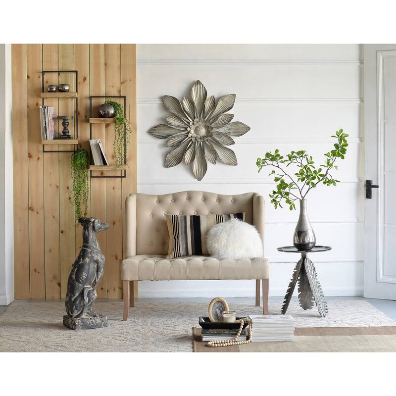 16.9x16.9x19.7 Leaf Side Table