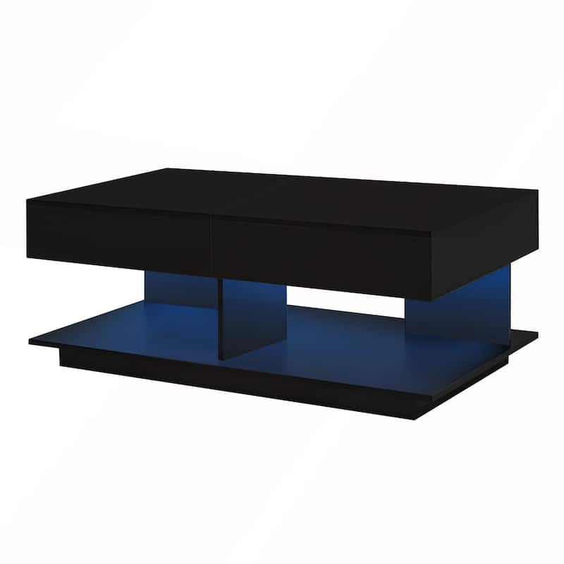 Efficient Central Coffee Table with Multiple Storage Compartments