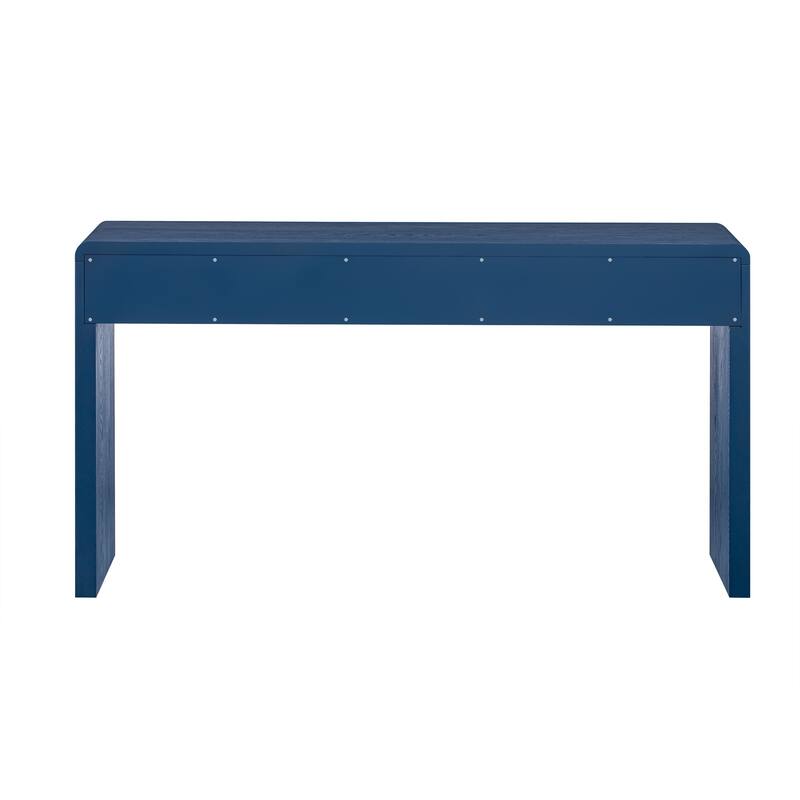 Rustic Console Table with 3 Fluted Drawers