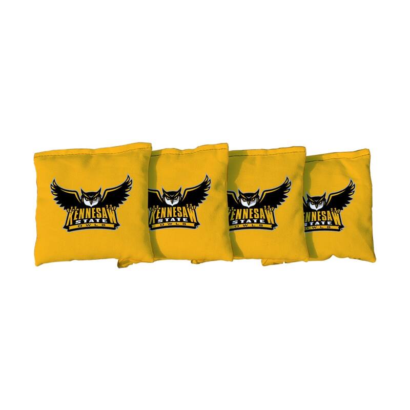 Kennesaw State Yellow Cornhole Bags - All-Weather Resin Filled