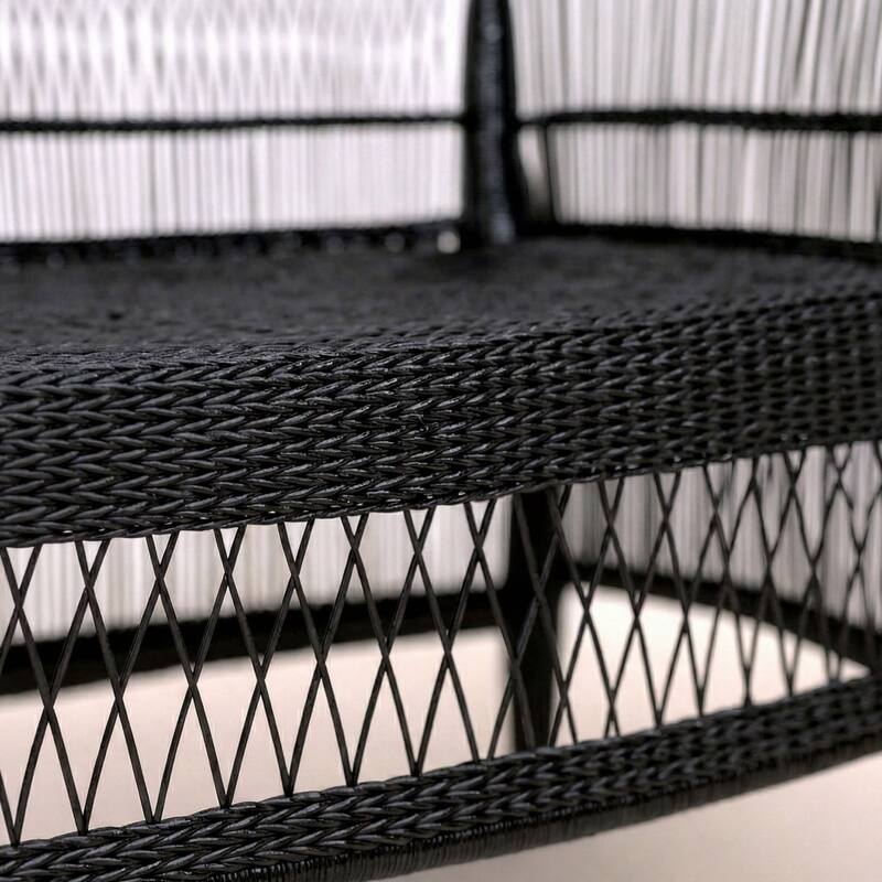 100% Solid Wood Frame Handwoven Natural Rattan Indoor Loveseat, Boho Farmhouse Accent Seating