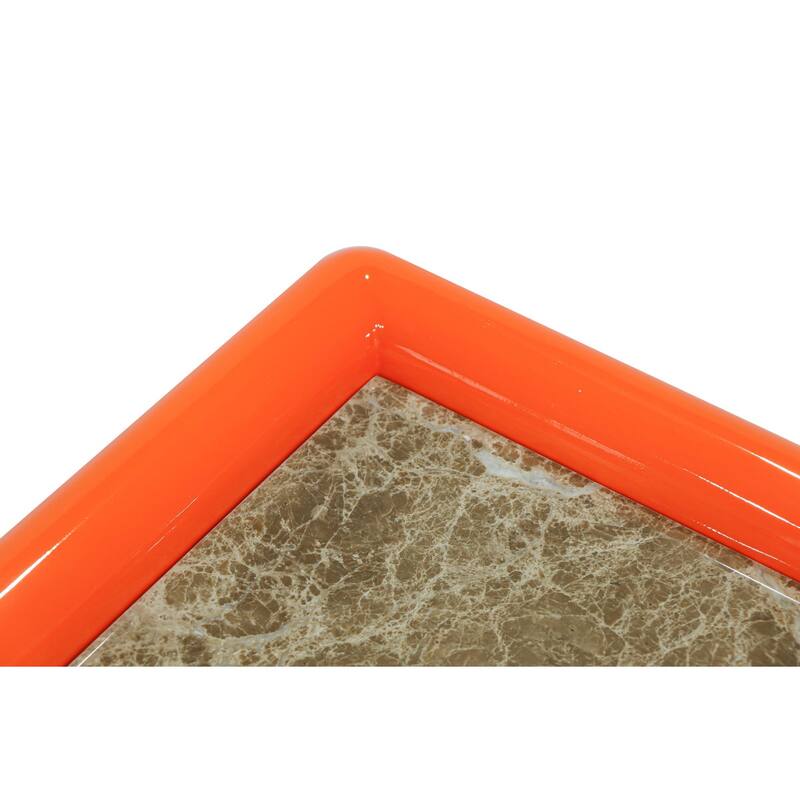 Gattis Home High Glossy Marble End Table