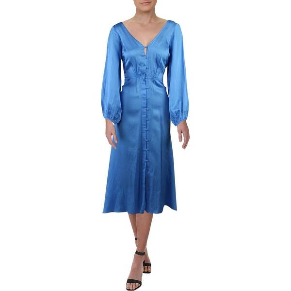 Shop Free People Womens Later Days Midi Dress Cut Out Back Button