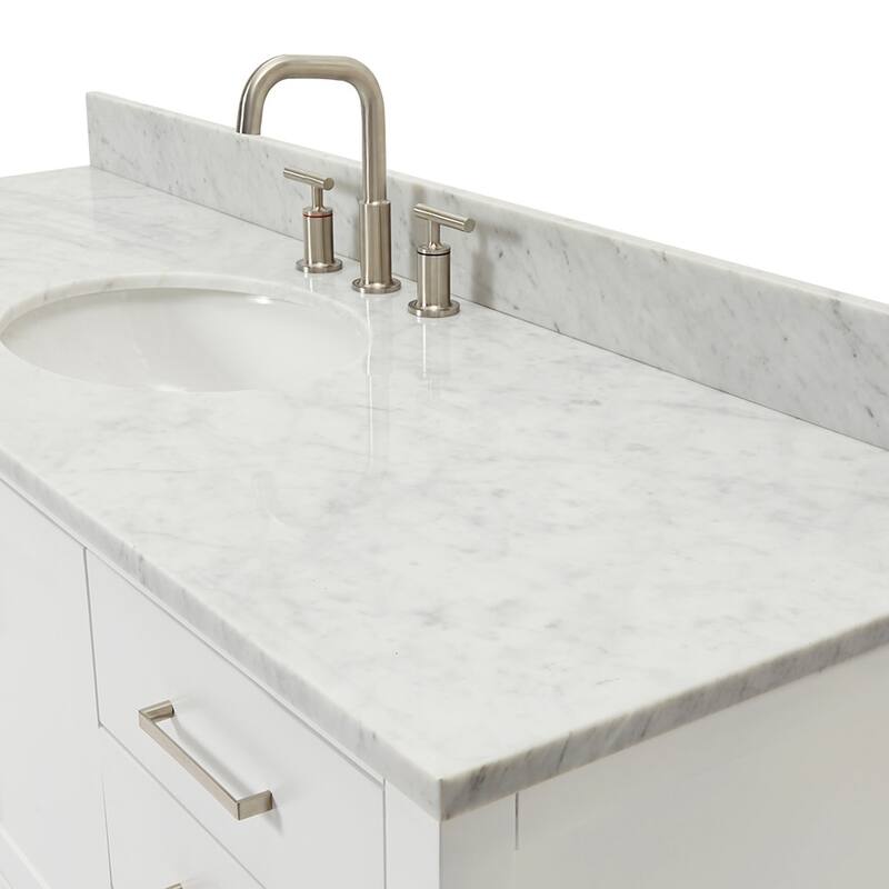 Ariel S061SCW2OVO Magnolia 60" Free Standing Single Basin Vanity Set