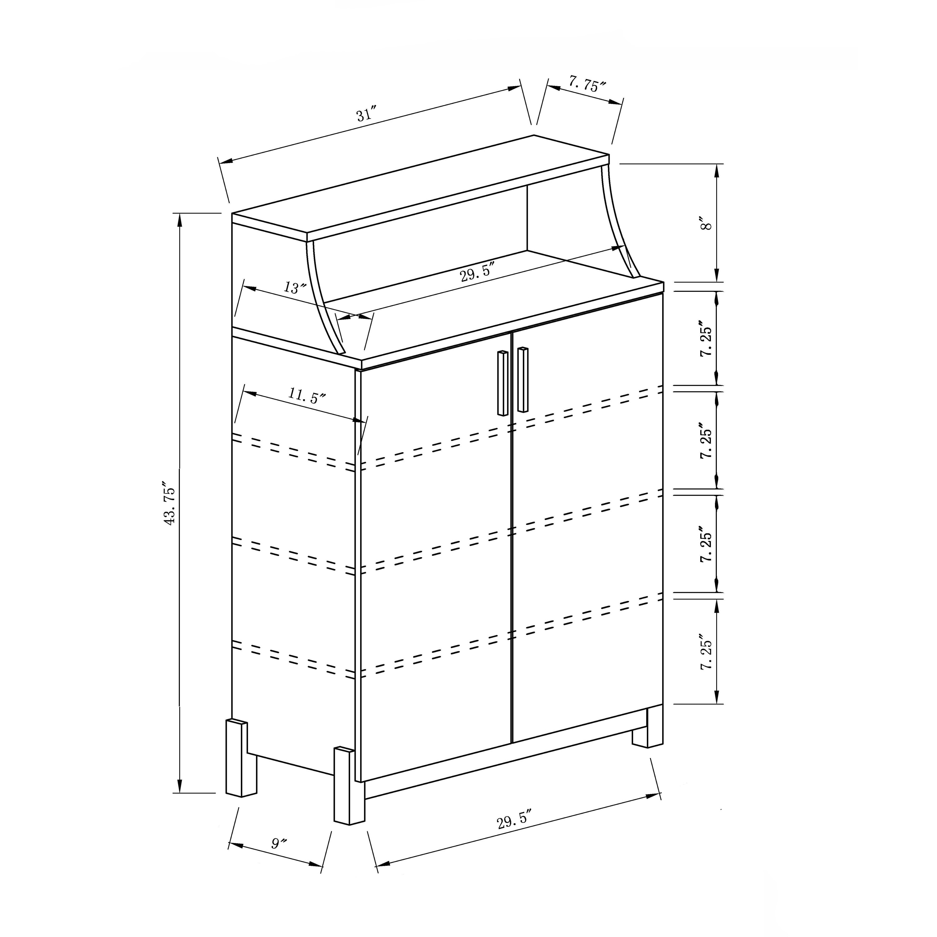 Sost Contemporary 5 shelf Shoe Cabinet by Furniture of America