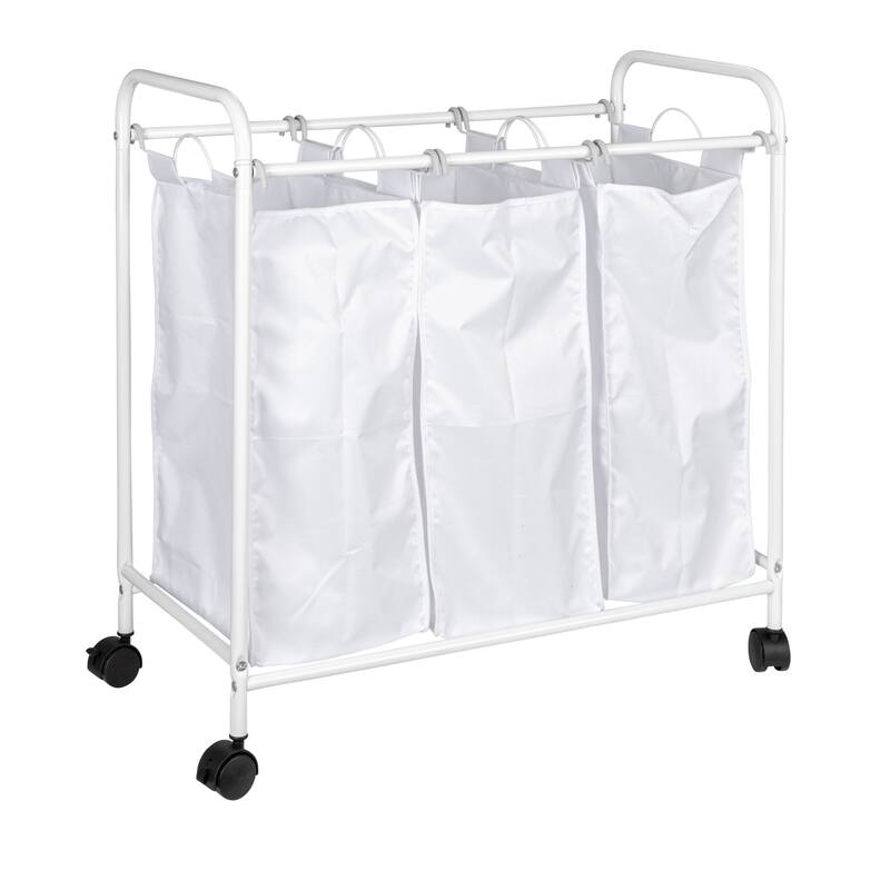 Household Essentials Rolling Triple Laundry Sorter