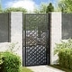 preview thumbnail 9 of 53, vidaXL Garden Gate Black 39.4x49.2" Steel Trace Design