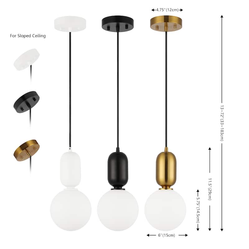 SAFAVIEH Kobie 6-inch Pendant Light Set Of 3 - 6 In. W x 6 In. D x 13-72 In. H - Assorted - 6Wx6Dx72H
