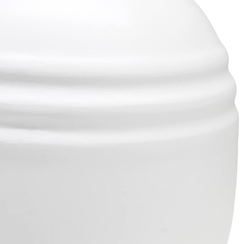 Mini Classic Jar Ceramic Table Lamp with Drum Shade - 19.5" - White