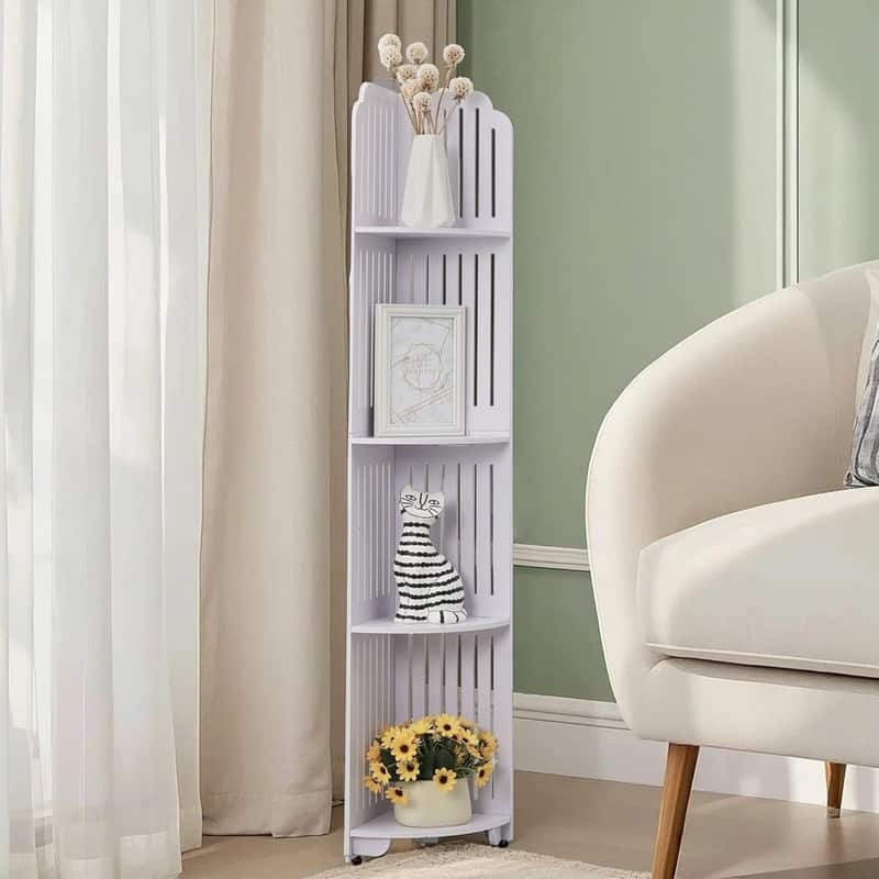 Corner Shelf Stand - White