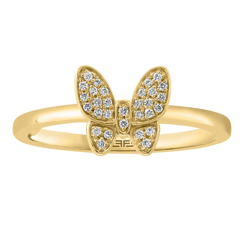 EFFY Gold over Silver Butterfly Ring