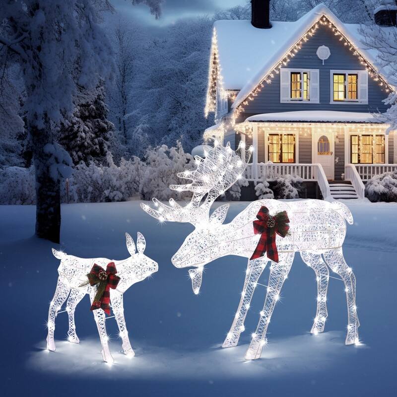 2pcs 4ft Moose Family with 200LED