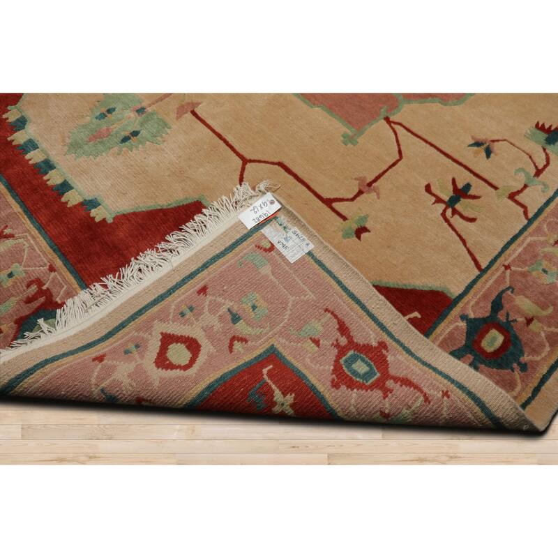 9x12 Hand Knotted Wool Ivory Tibetan Crafts Plush Pile Tufenkiaan Rug - 9' x 12'