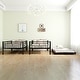 preview thumbnail 41 of 41, Metal Twin over Twin Bunk Bed with Trundle and Guardrail, Silver