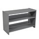 preview thumbnail 7 of 18, Storage Loft Bed with 2 Movable Shelves & Ladder, Guardrail Chalkboard Designed, Twin Size, Solid Wood Slats Support