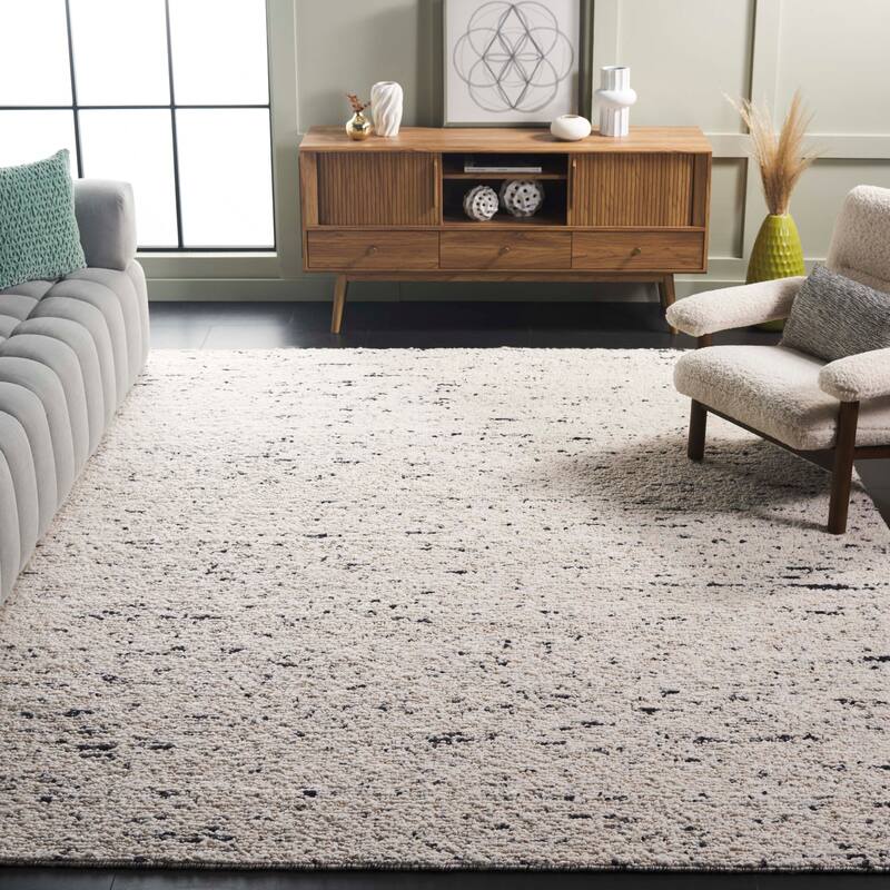 SAFAVIEH Handmade Natura Madara Transitional Wool Rug - 8' x 10' - Light Grey/Ivory