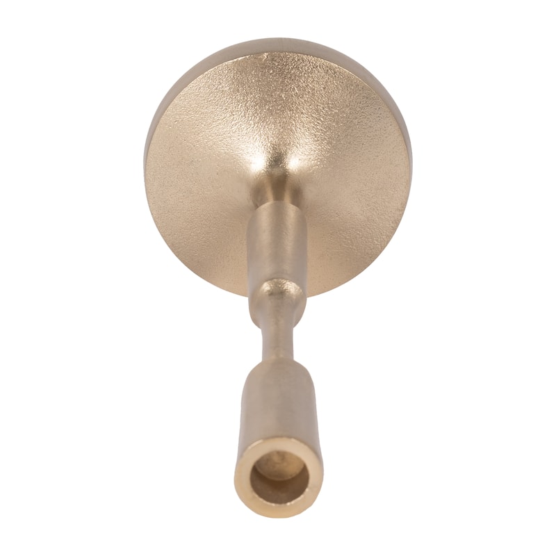 Champagne Metal Candle Holder Contemporary Aluminum Narrow Taper Candle Holder for Home, Office, Event Decor