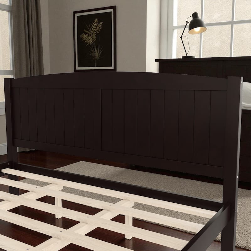 Solid Wood Platform Bed Frame with Support Slats, Strong Structure, No Box Spring Needed Modern Bedroom Furniture